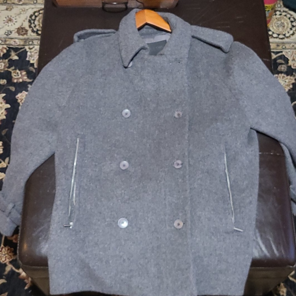 Calvin Klein Collection Pure Wool Peacoat